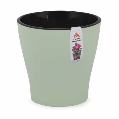 Горшок цв. для орхидеи 2,2л "Лея" двойной (светло-зелёный)(то)