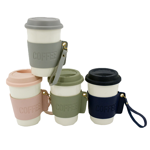 Кружка-стакан 400мл с силиконовой крышкой для питья