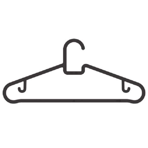 Набор вешалок-плечиков (10шт.)(52-54р.)(черный) (то)