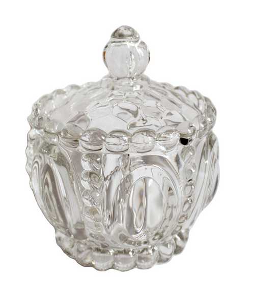 Сахарница стеклянная 10*10*12см