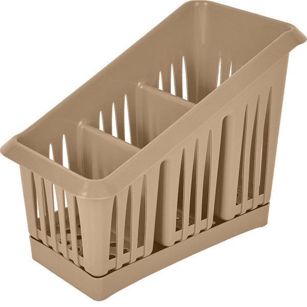 Сушилка для ст. приборов 3х-секц. Plast Team 200х120х160мм шоколадный мокко (то)