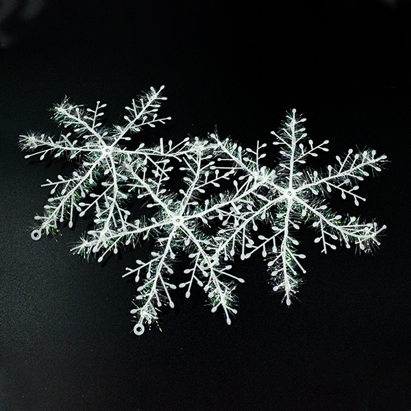 Декоративное украшение  СНЕЖИНКИ 18см*3шт