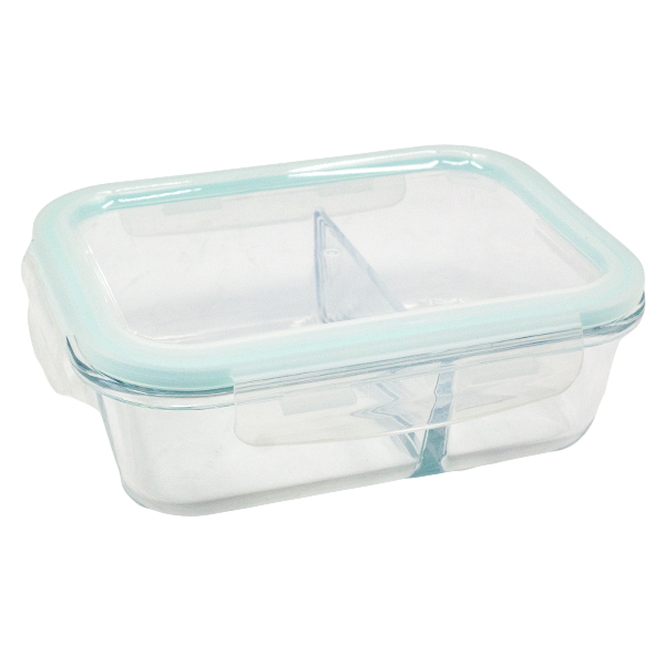 Контейнер стеклянный квадратный 1000мл с пластиковой крышкой