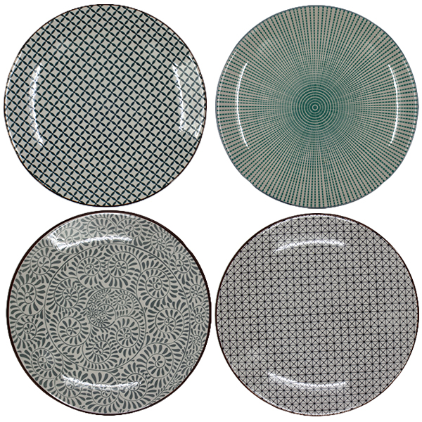 Тарелка керамическая Ø-22см цветная