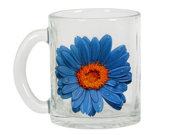 Кружка 300 мл "Чайная" Голубой цветок