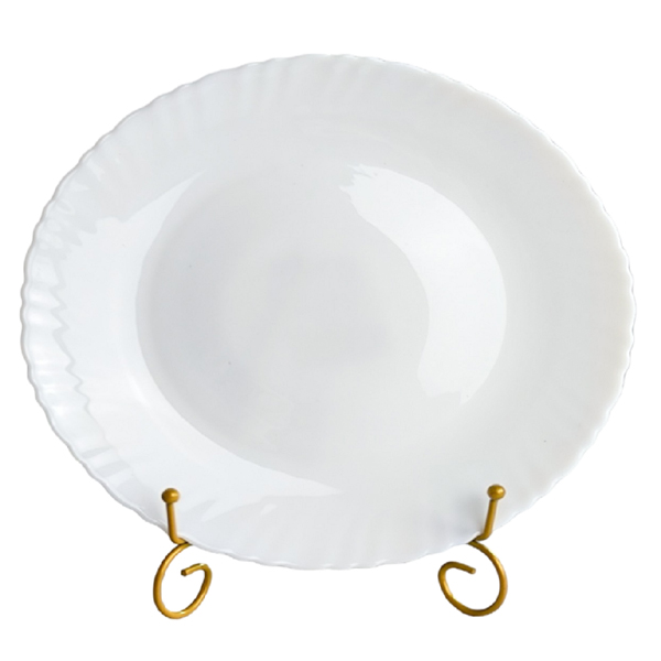 Тарелка обеденная 24,1см JEWEL белая (стеклокерамика)