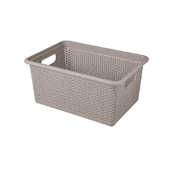Корзина универсальная "Wenge" прямоугольная 15л, 398х273х172мм (серый)