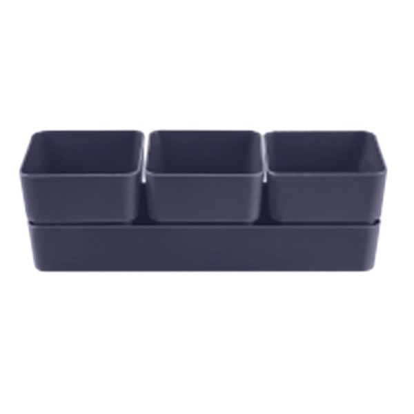 Кашпо "Фиори" Трио 0,45л Антрацит