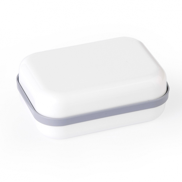 Мыльница дорожная "Компакт" (Бело-серый)