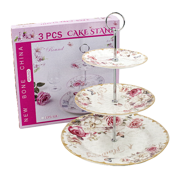 Конфетница керамическая 3-х ярусная (d-27см/d-19см/d-15см)