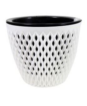 Кашпо Версаль 1,6л Белый/Черный