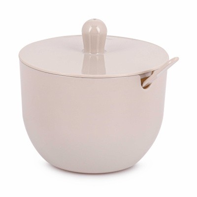 Сахарница "Джелли" 0,39л (с ложкой)(бежевый)  (то)