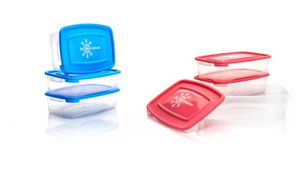 Комплект конт. для замораживания продуктов 0,7л (3шт) МОРОЗКО прям. (то)