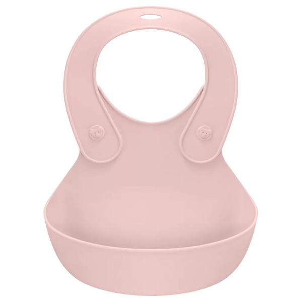 Нагрудник детский 280x216x50мм (светло-розовый)(то)