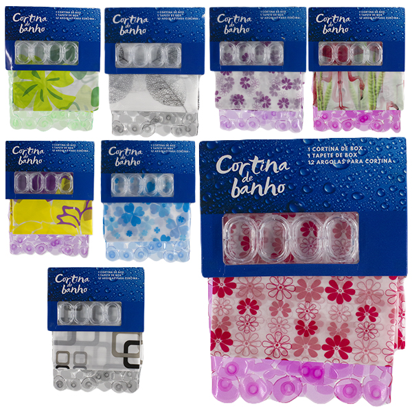 Штора в ванную + коврик в ванную (НАБОР ДАЧА 2024) PEVA, PVC