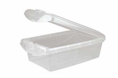 Ящик с откидной крышкой 360*240*130 мм (бесцветный) (то)