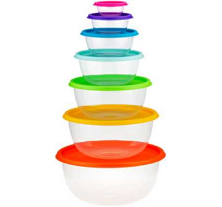 Набор мисок РАДУГА 7шт.(5л,3.1л,2л,1л,0.5л,0.2л,0.08л) (то)