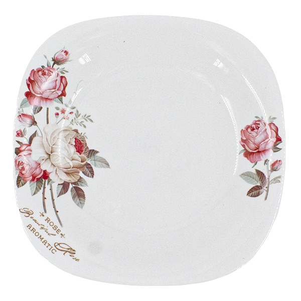 Тарелка обеденная 25*25*2см КВАДРИ (стеклокерамика)