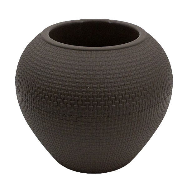 Кашпо пластиковое СФЕРА Ø-17см h-25см коричневый