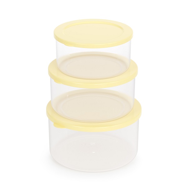 Набор ёмкостей "Смак" (0,5л; 0,7л; 1л) (светло-желтый)  (то)
