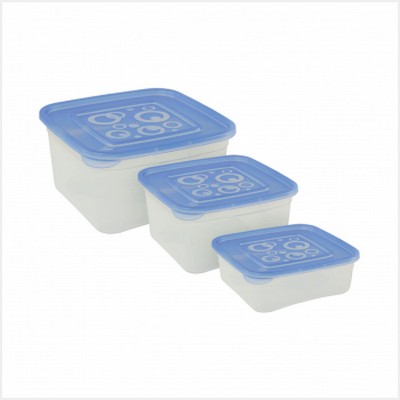 Набор ёмкостей квадратных (0,4л;0,7л;1л) (микс) (то)