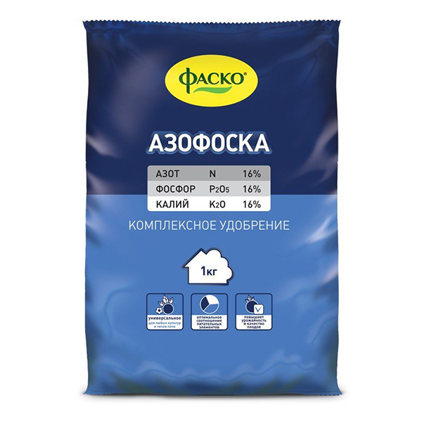 Удобрение сухое Фаско Азофоска минеральное 1кг