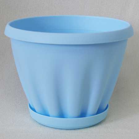 Горшок "Знатный" 6,7л d270мм голубой