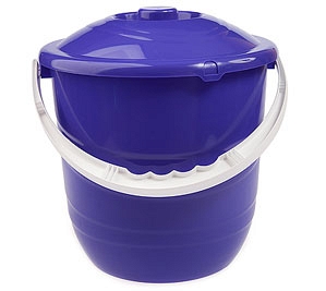 Ведро 12л "Practic plus" с крышкой (лазурно-синий) (то)