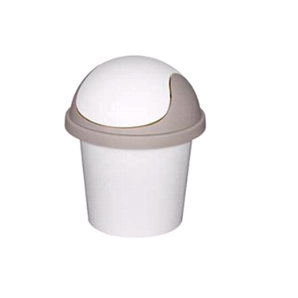 Контейнер для мусора "Rambai" круглый 7л (светло-серый)