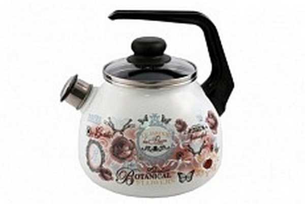Чайник эмал 3,0л со свистком Roses ТМ Appetite