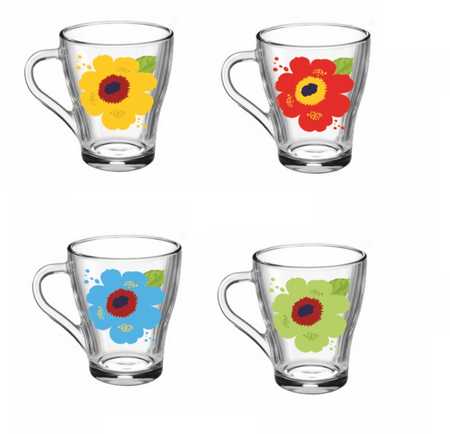 Кружка 1 шт. "Яркие цветы" серии  "Грация" 250 мл