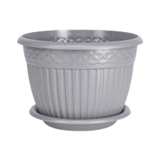 Кашпо Византия 3л Серый жемчуг