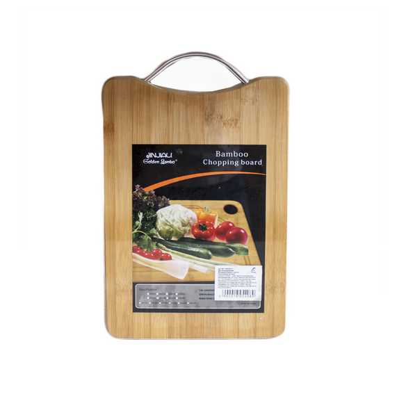 Доска разделочная бамбуковая 22*32см, с металлической ручкой