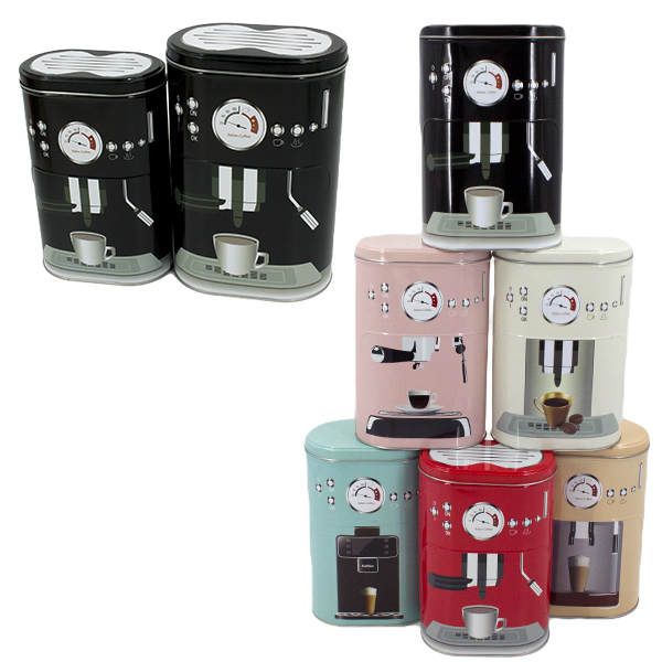 Набор банок для сыпучих продуктов 2шт (11*6*18см и 13*9*20см)