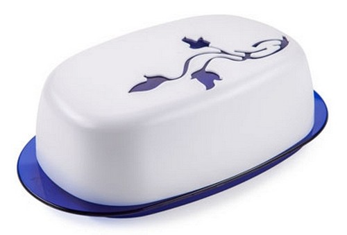 Масленка "Viola" (синий полупрозрачный)(то)