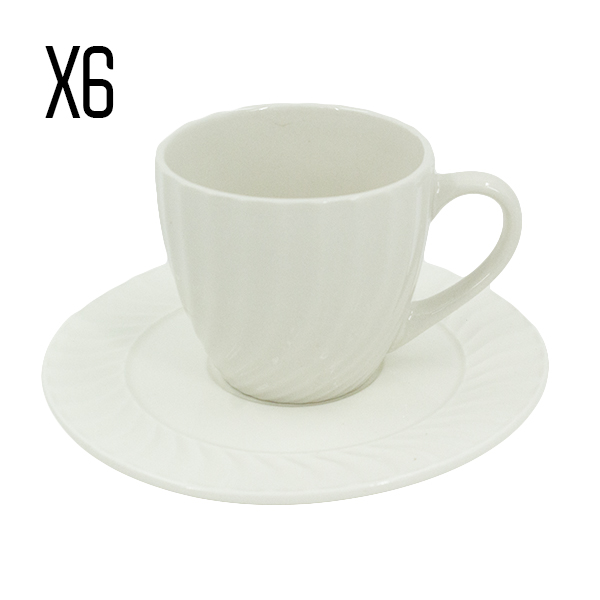 Набор кружки 240мл и блюдца (6шт) 2сорт