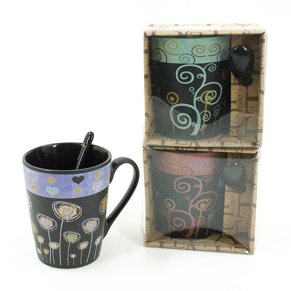 Кружка с ложкой  350мл 1сорт