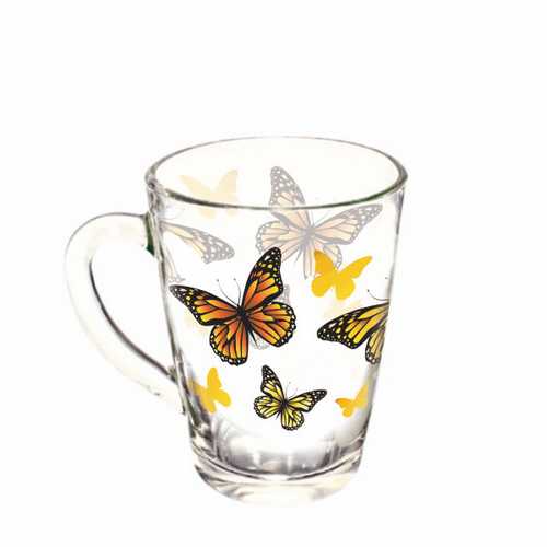 Кружка "Желтые бабочки круговая" серия "Капучино" 300 мл