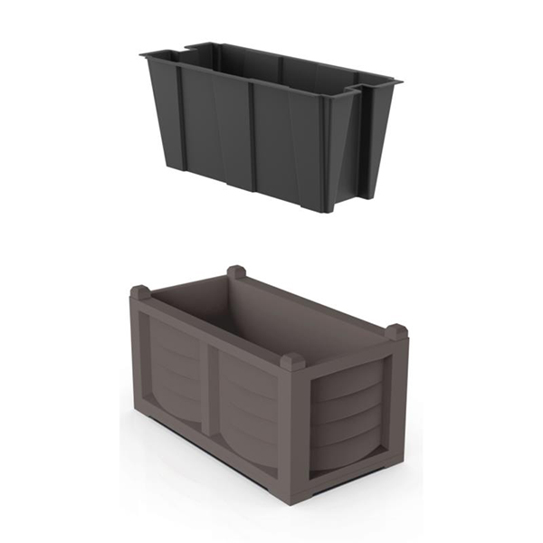 Ящик для цветов + вкладка  ARREDO 80*42*42см (капучино)