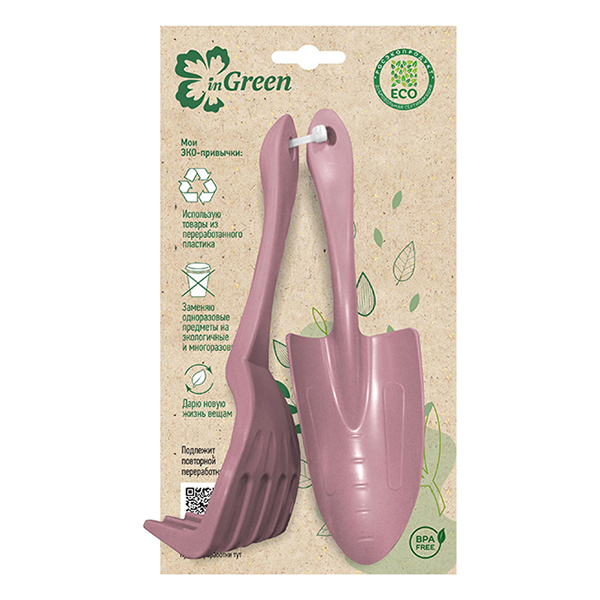 Набор садовых инструментов (грабельки и лопатка для пересадки) морозная слива (то)