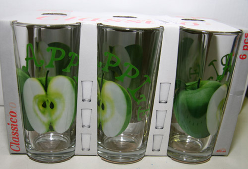 Набор стаканов 6шт. 200 мл "Ода"  Яблоки зеленые К 