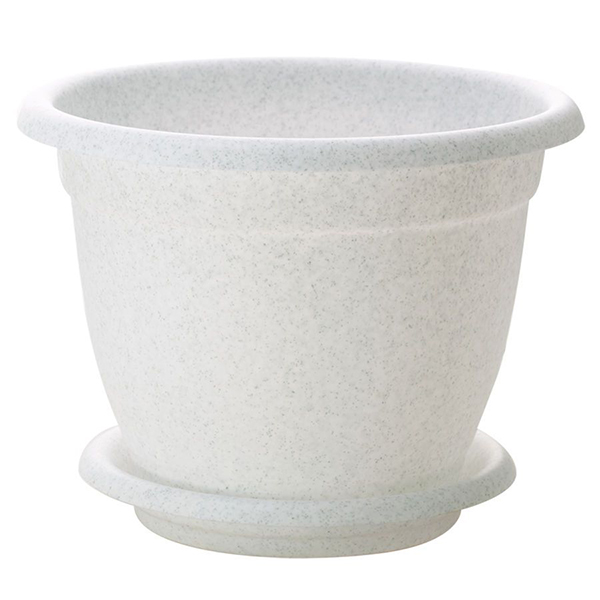 Горшок для цветов Борнео 17см/1,5л с подставкой №2 мраморный (то)