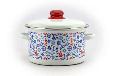 Кастрюля эмал  2,0л  Морской