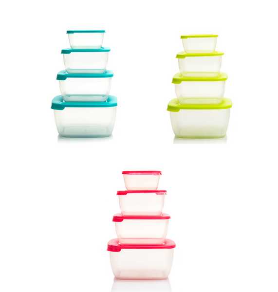 Комплект контейнеров для СВЧ (4шт) 0,46+0,95+1,5+2,5л  (то)