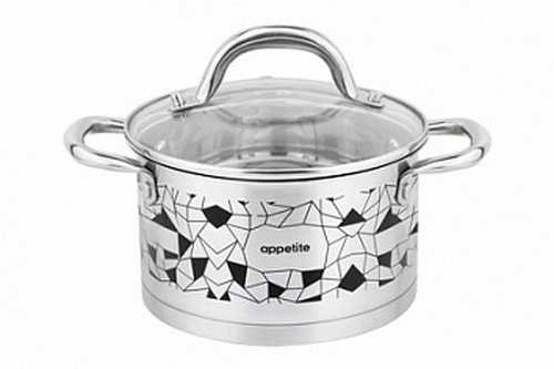 Кастрюля нерж Enigma 1,8л ТМ Appetite индукция