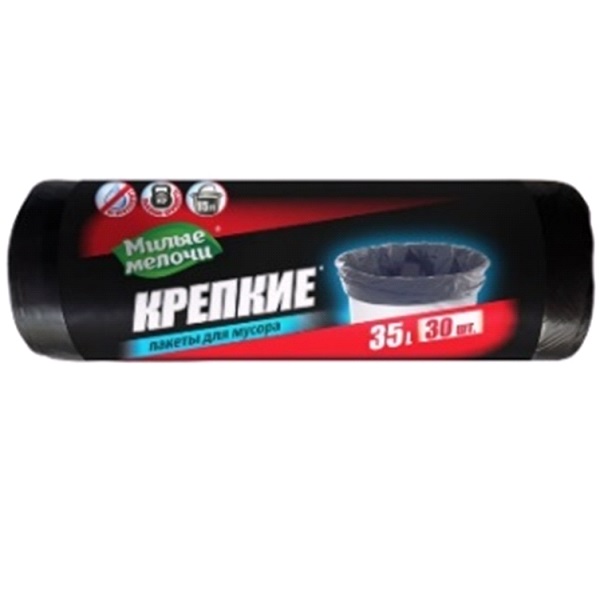Пакеты для мусора 35л/30шт (крепкие) ММ