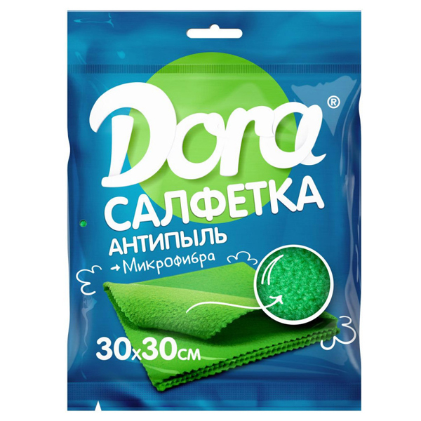 Салфетки из микрофибры Dora АНТИПЫЛЬ 30х20см 2шт