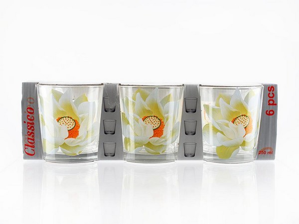 Набор стаканов 6шт. 250 мл "Ода"  Кувшинка