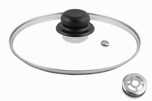 Крышка стекл метал/обод пласт.кнопка 26см TM Appetite