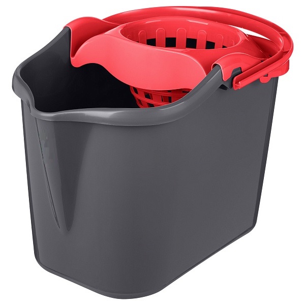 Ведро "Rimo" прямоугольное 13л с отжимом МОП (красный)